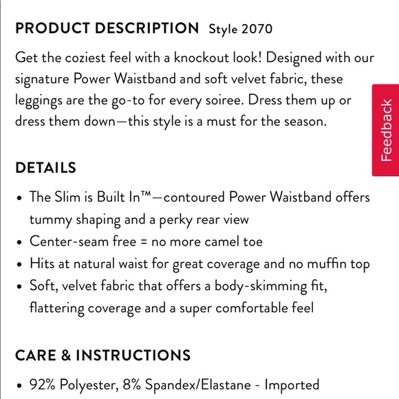 EUC Spanx Velvet Leggings - Picture 6 of 6